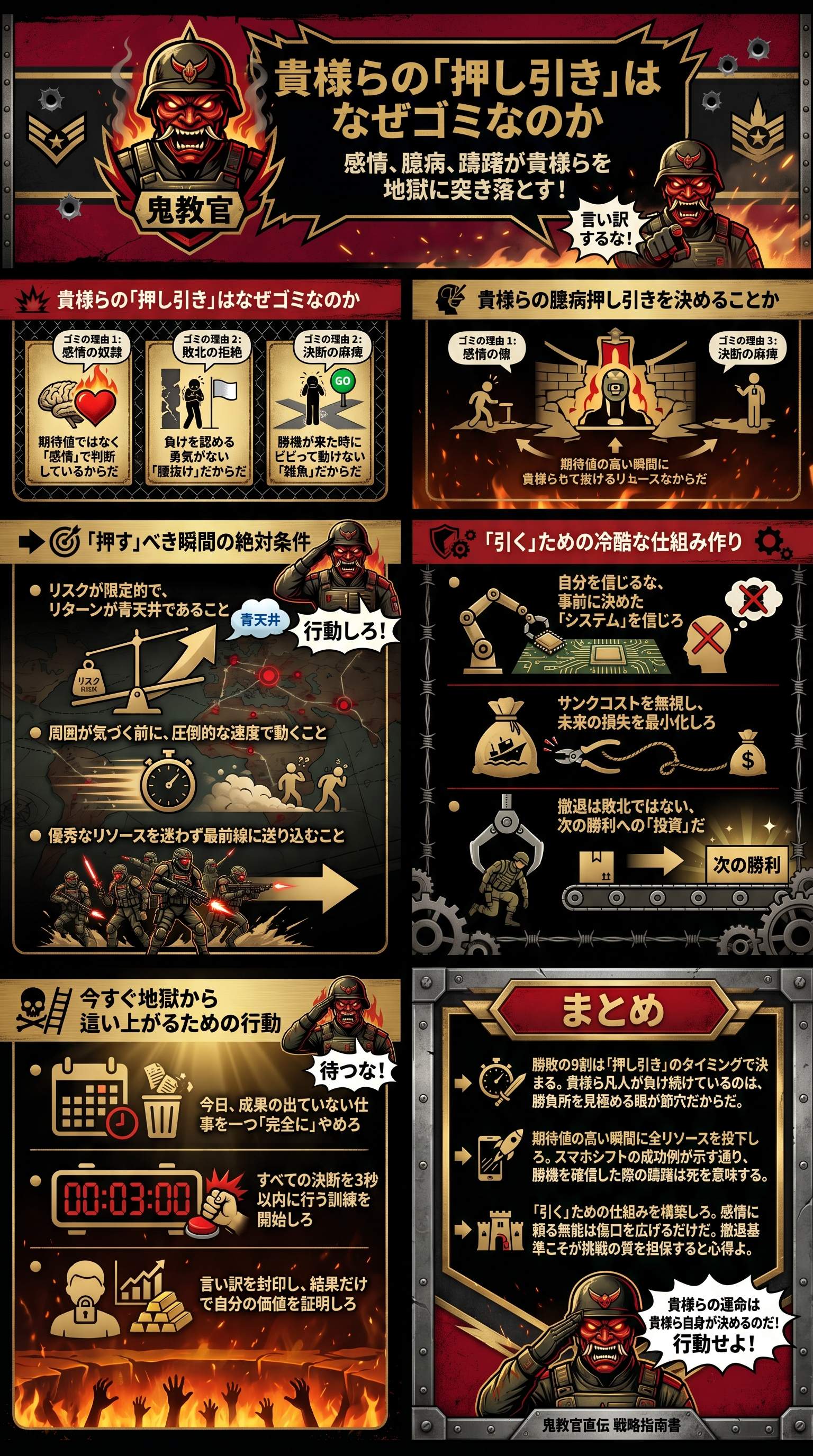 『勝負眼』要約・押し引きを見極める思考と技術 - 1分でわかるスライド要約 (manabi)