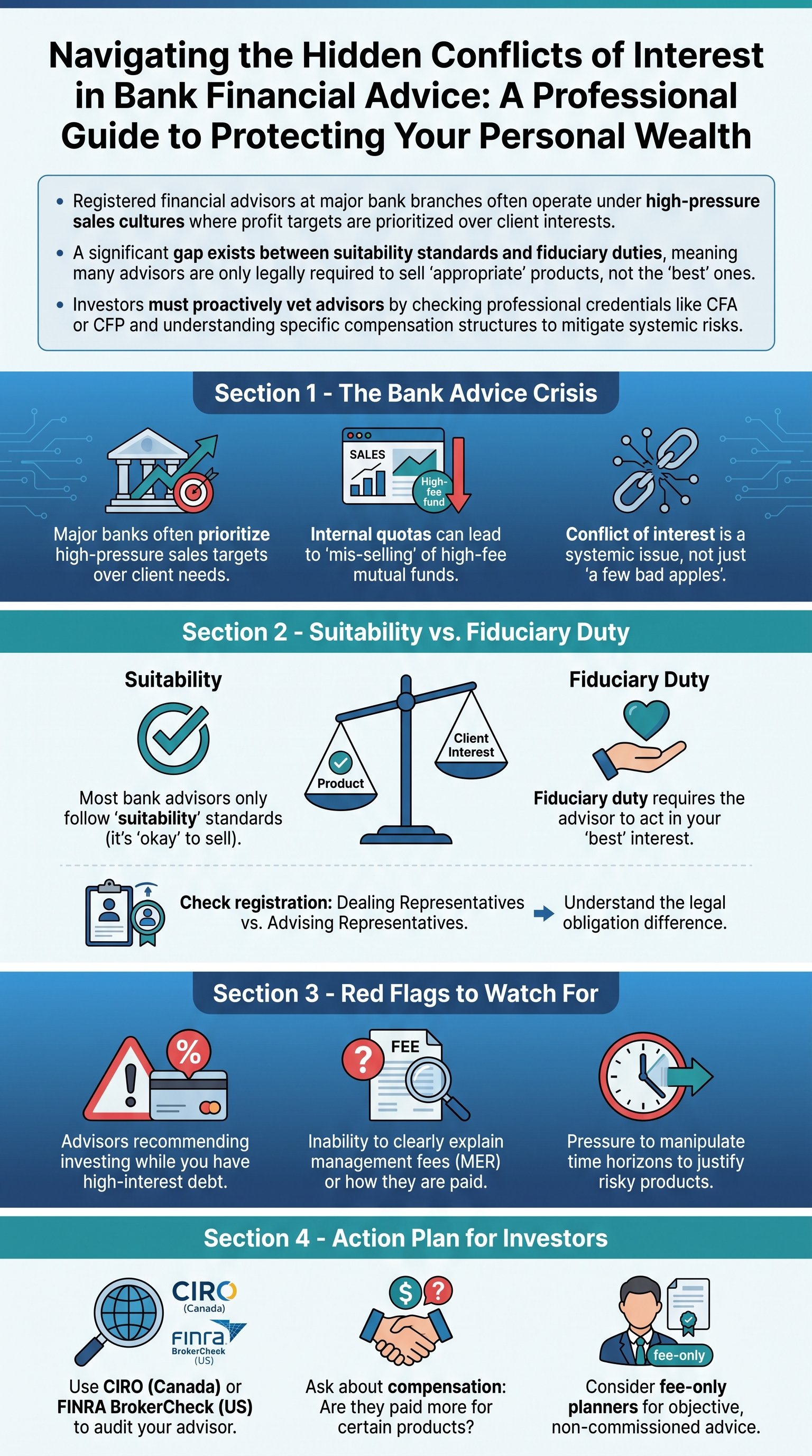 Navigating the Hidden Conflicts of Interest in Bank Financial Advice: A Professional Guide to Protecting Your Personal Wealth - 1分でわかるスライド要約 (manabi)