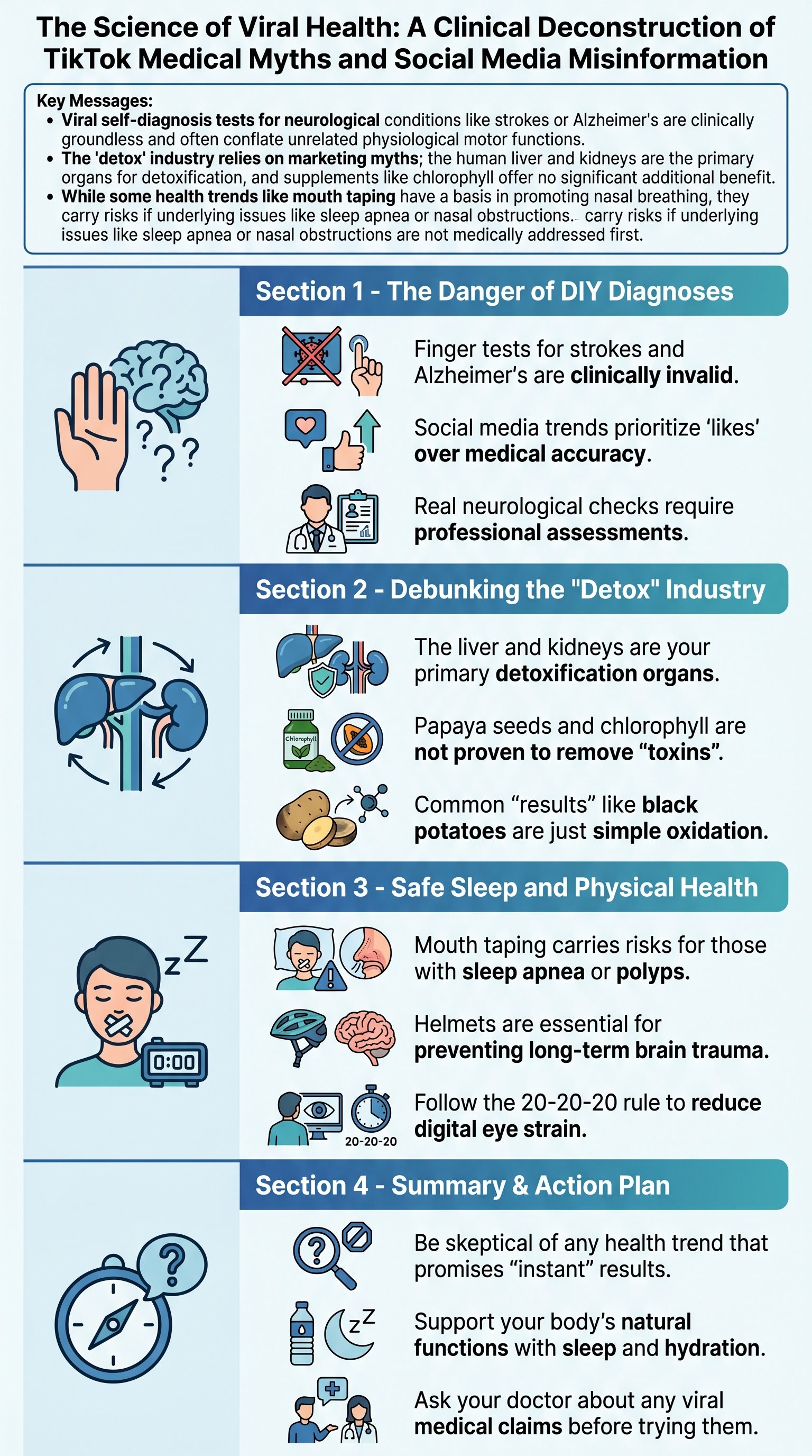 The Science of Viral Health: A Clinical Deconstruction of TikTok Medical Myths and Social Media Misinformation - 1分でわかるスライド要約 (manabi)