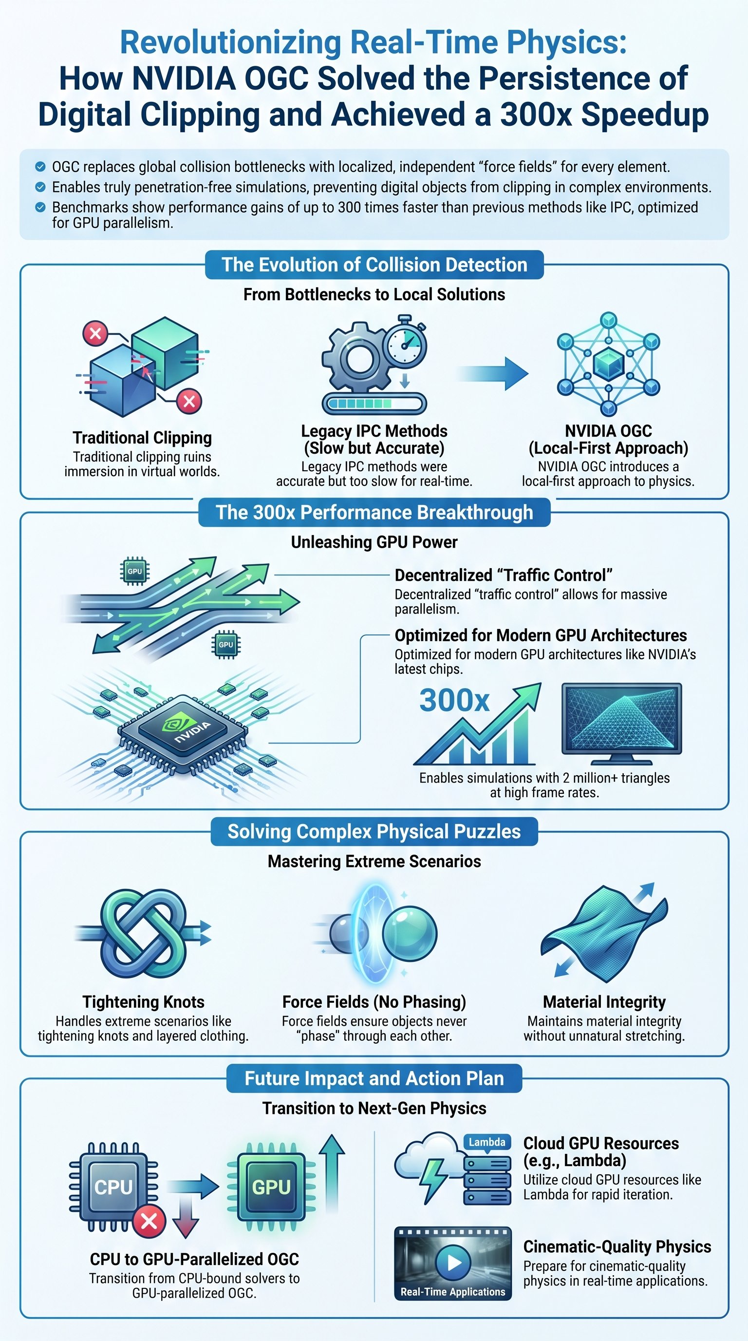 Revolutionizing Real-Time Physics: How NVIDIA OGC Solved the Persistence of Digital Clipping and Achieved a 300x Speedup - 1分でわかるスライド要約 (manabi)