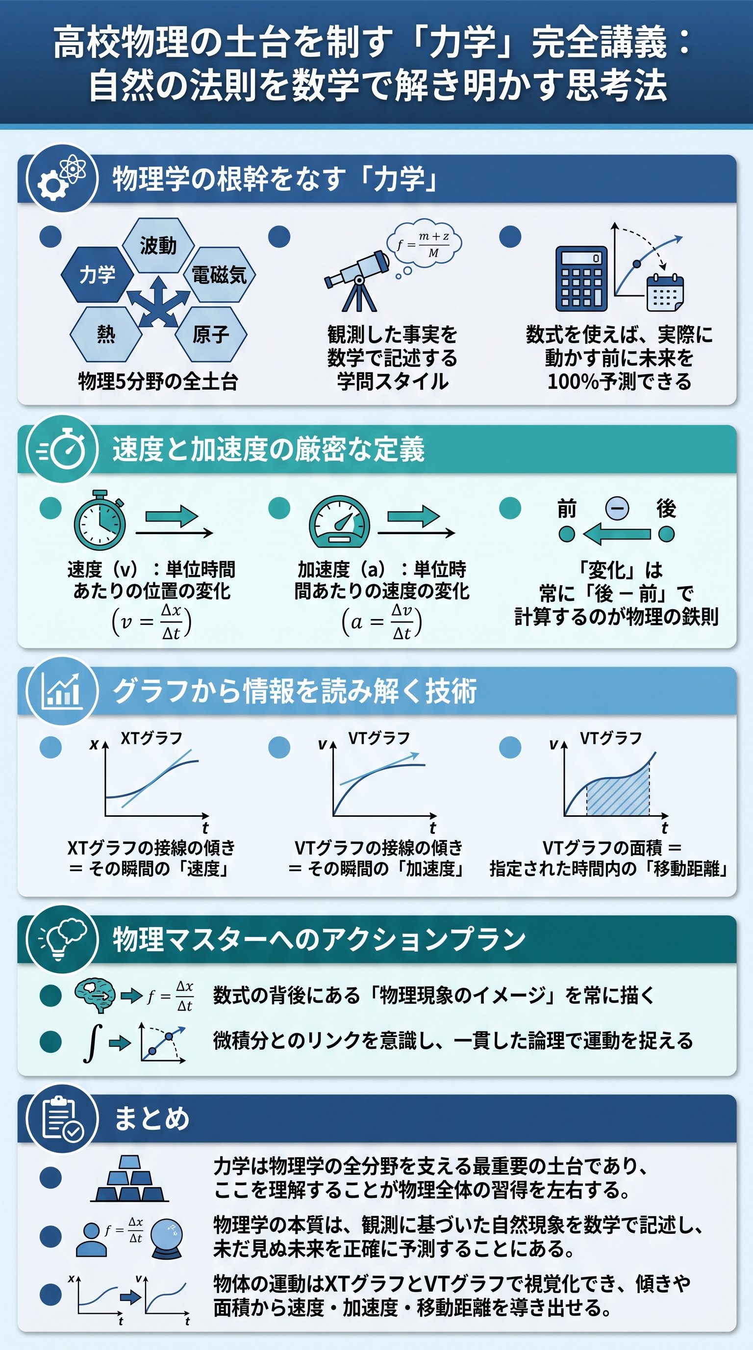 高校物理の土台を制す「力学」完全講義:自然の法則を数学で解き明かす思考法を要約 - 1分でわかるスライド要約 (manabi)