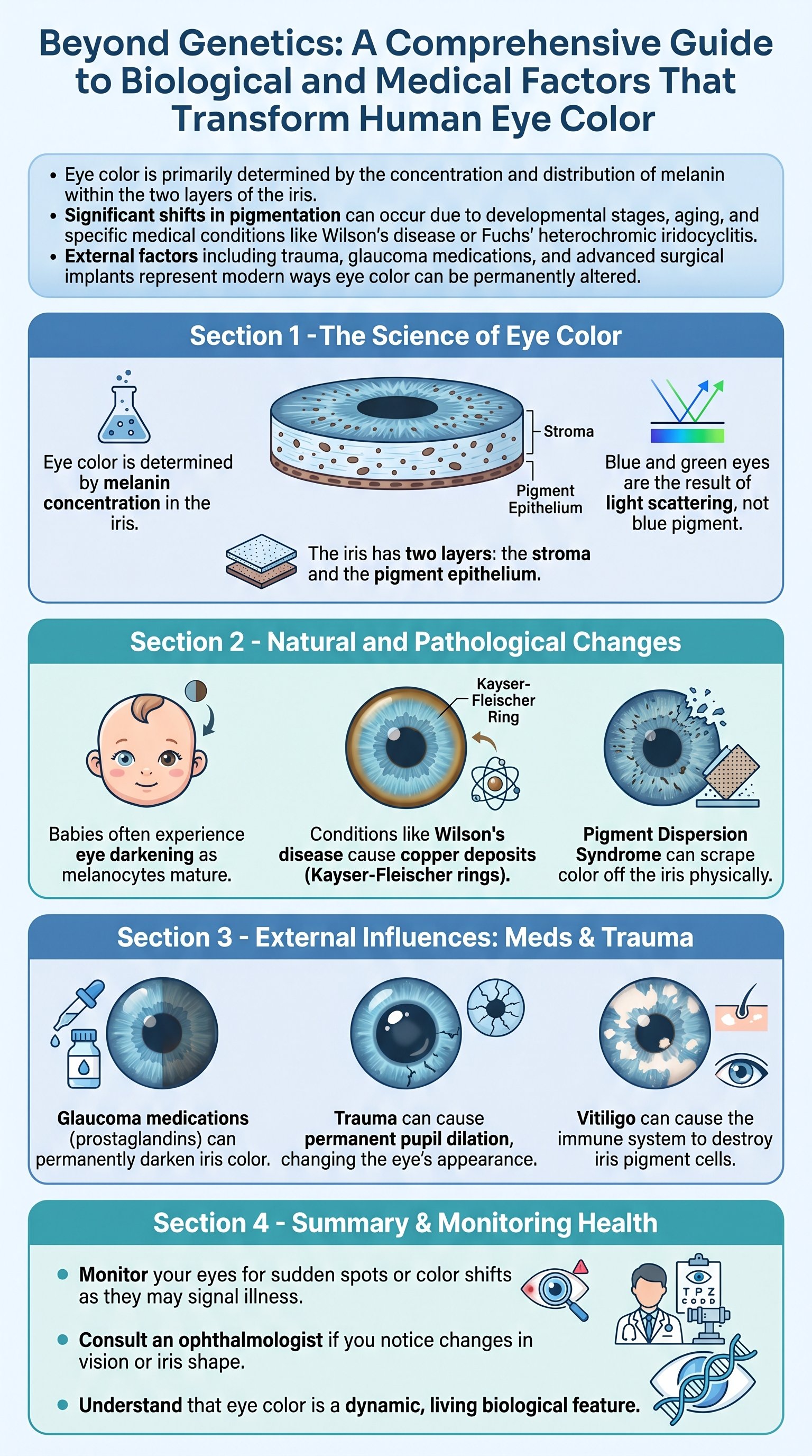 Beyond Genetics: A Comprehensive Guide to Biological and Medical Factors That Transform Human Eye Color - 1分でわかるスライド要約 (manabi)