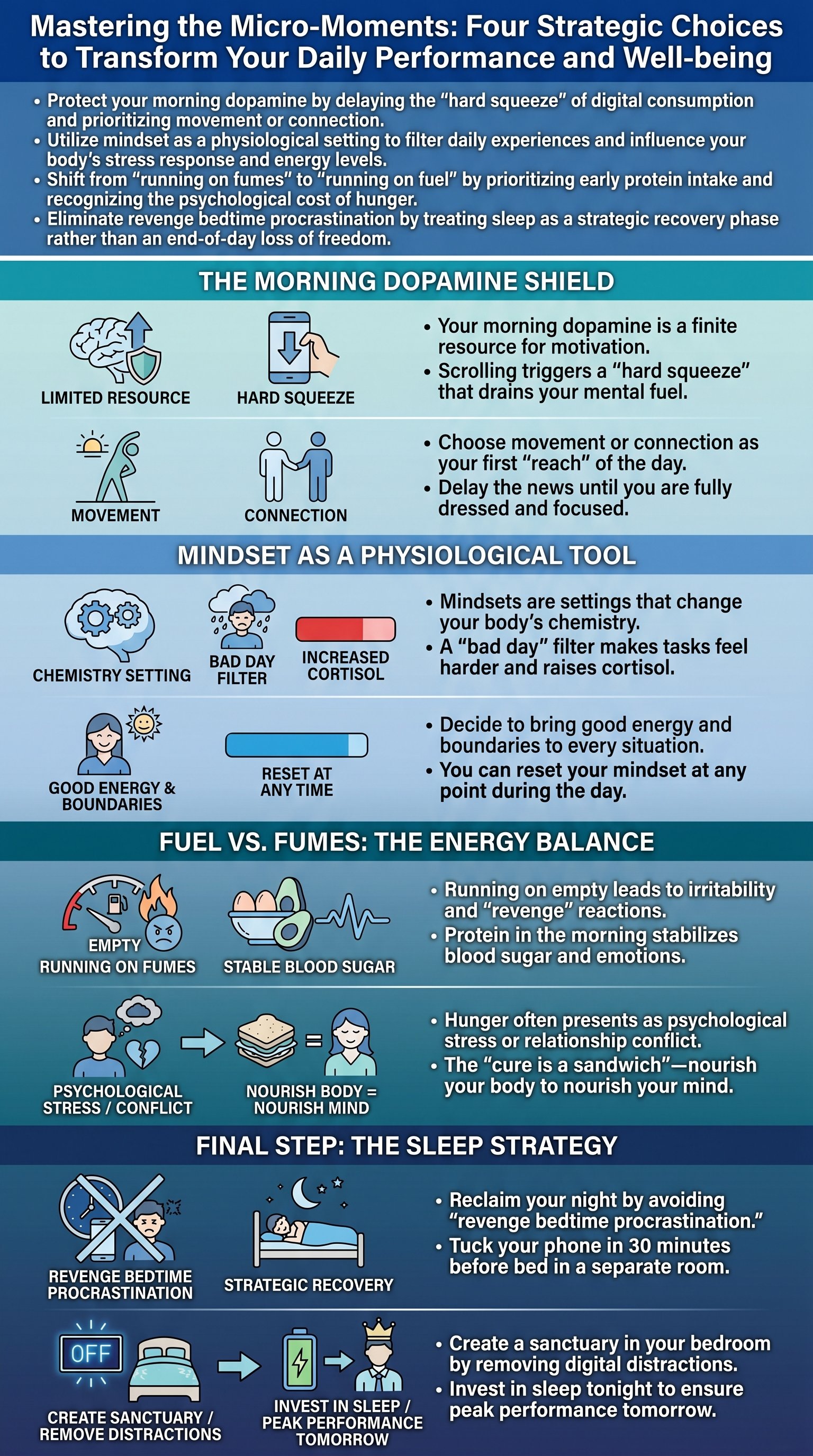 Mastering the Micro-Moments: Four Strategic Choices to Transform Your Daily Performance and Well-being - 1分でわかるスライド要約 (manabi)