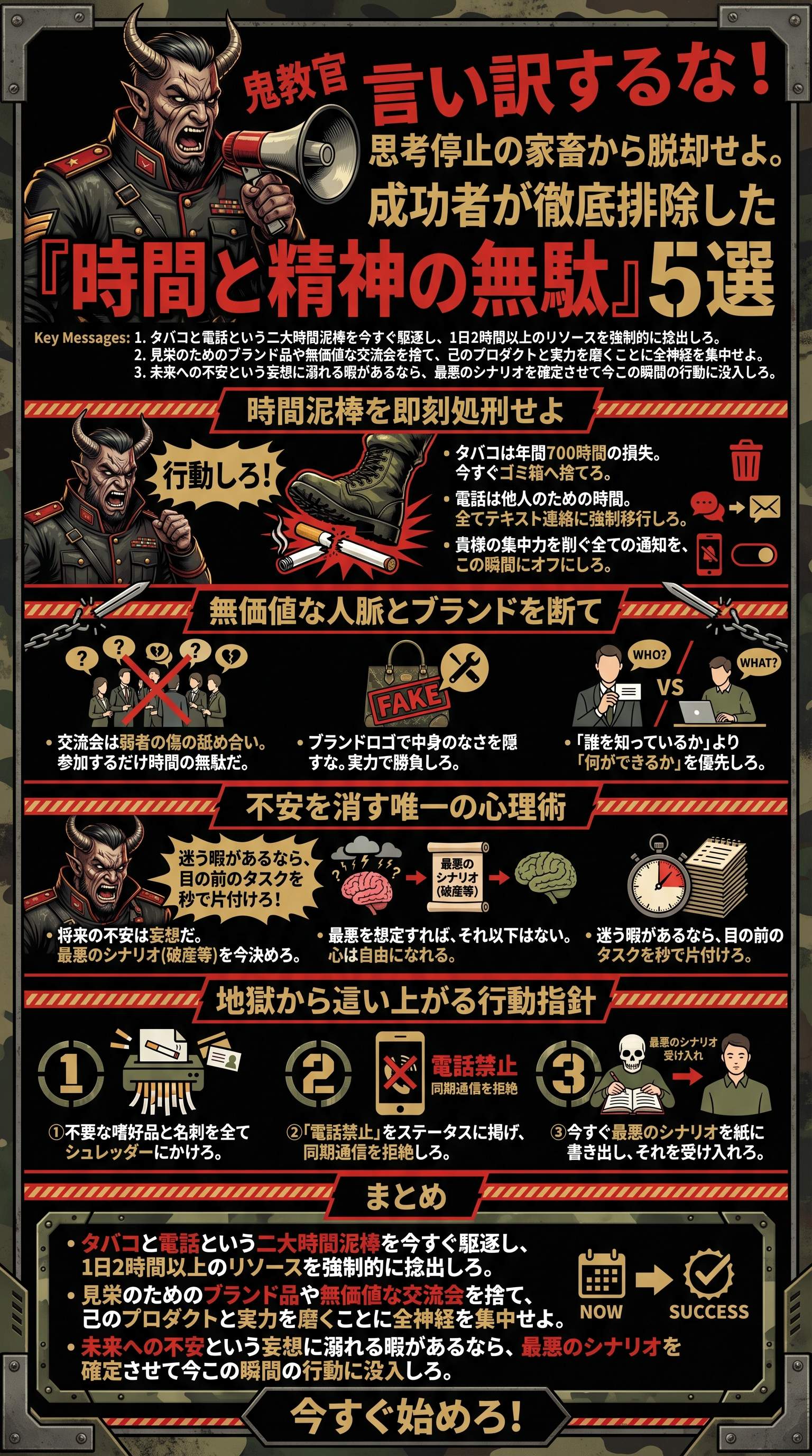 何かを得るために捨てる技術の徹底解説：やめてよかった習慣・BUDDICAの中野クン - 1分でわかるスライド要約 (manabi)