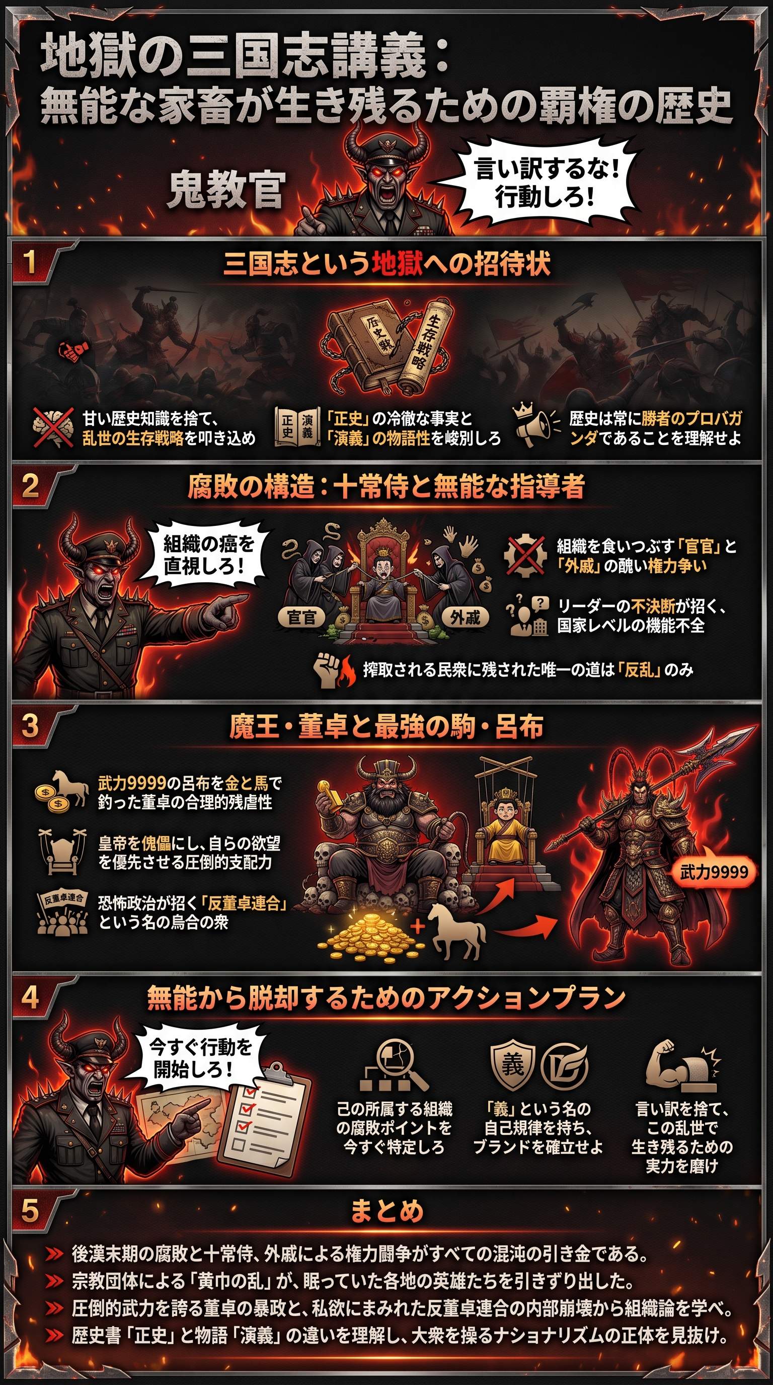 三国志:漢王朝の崩壊と黄巾の乱を徹底解説・中田敦彦のYouTube大学 - 1分でわかるスライド要約 (manabi)