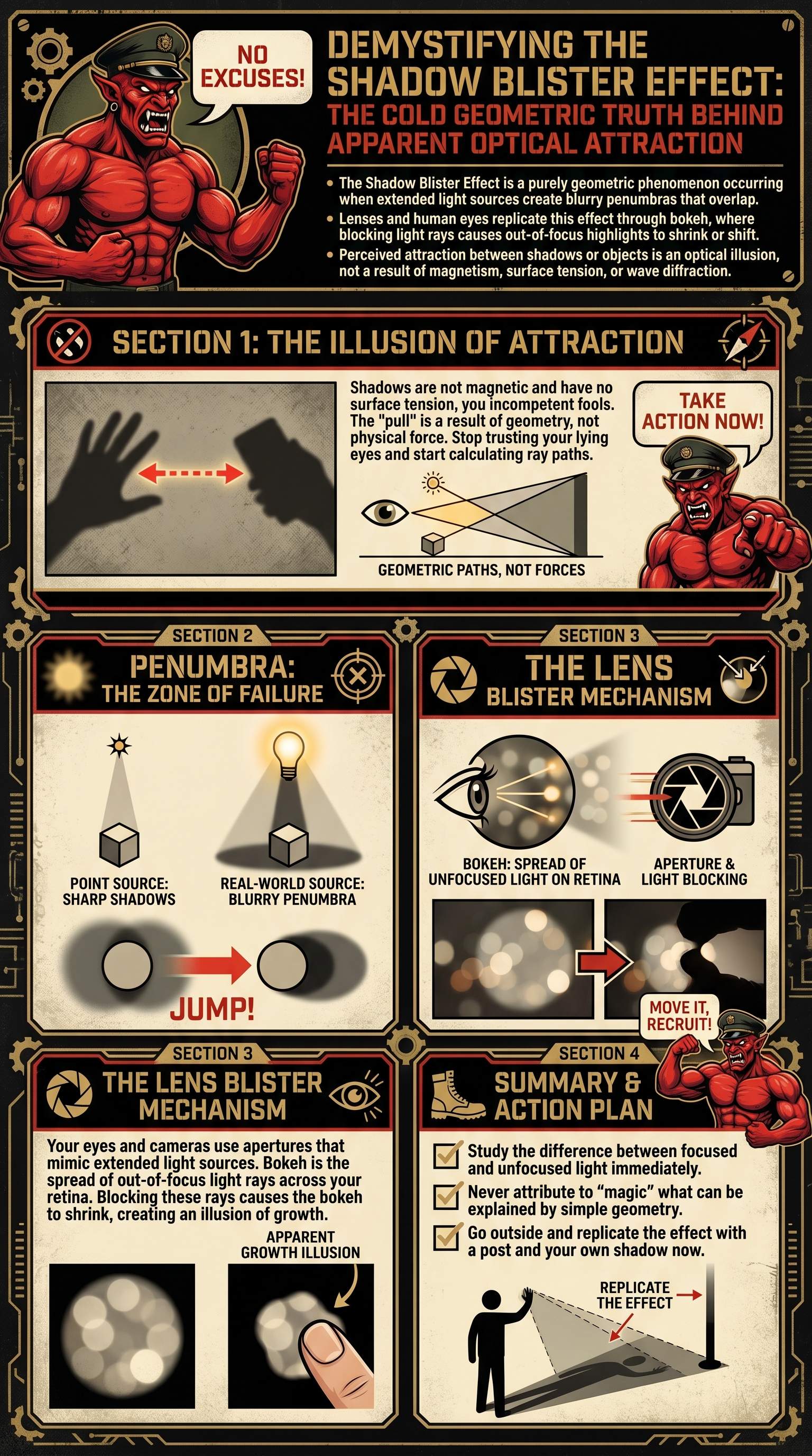 Demystifying the Shadow Blister Effect: The Cold Geometric Truth Behind Apparent Optical Attraction - 1分でわかるスライド要約 (manabi)