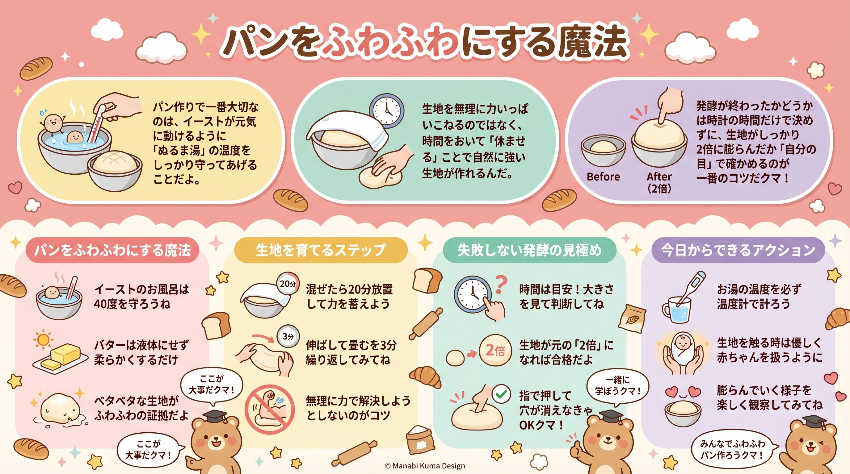 パンをふわふわにする魔法を要約 - まとめ図解要約 (manabi)
