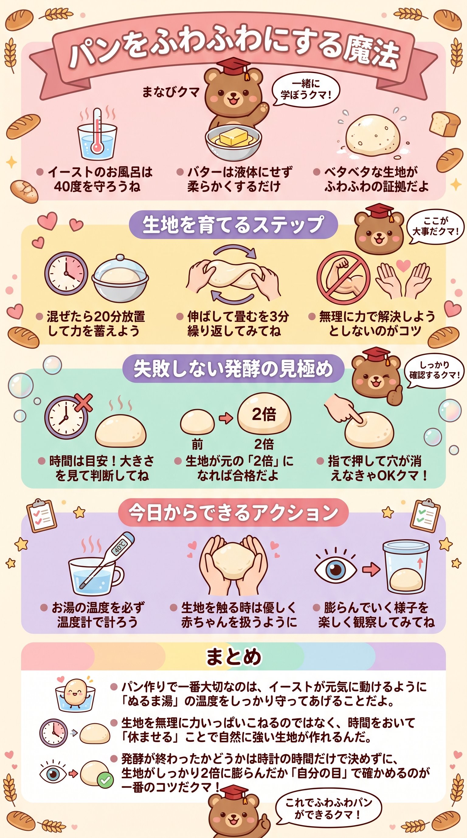 パンをふわふわにする魔法を要約 - 1分でわかるスライド要約 (manabi)