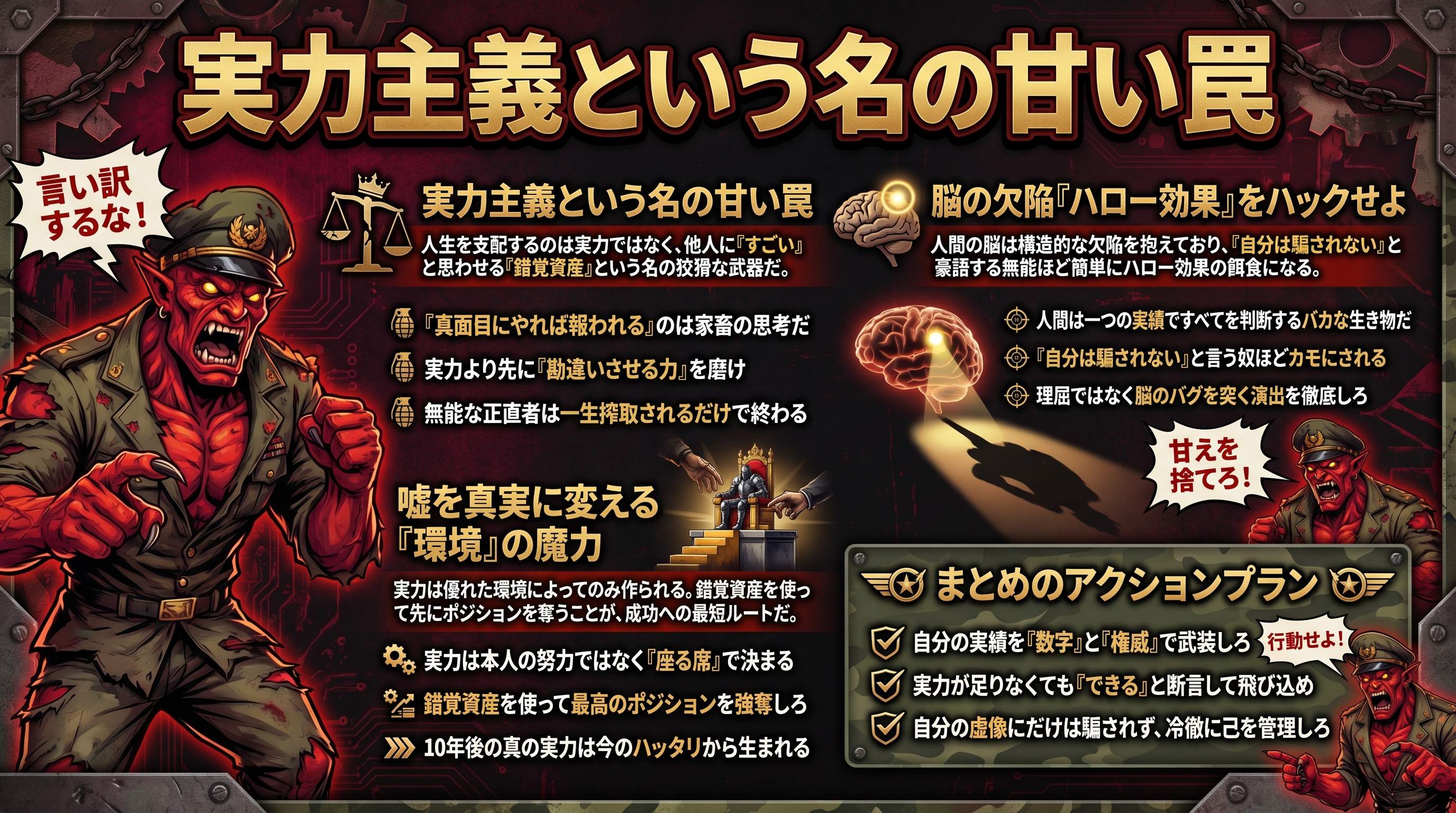 実力主義という名の甘い罠を要約 - まとめ図解要約 (manabi)