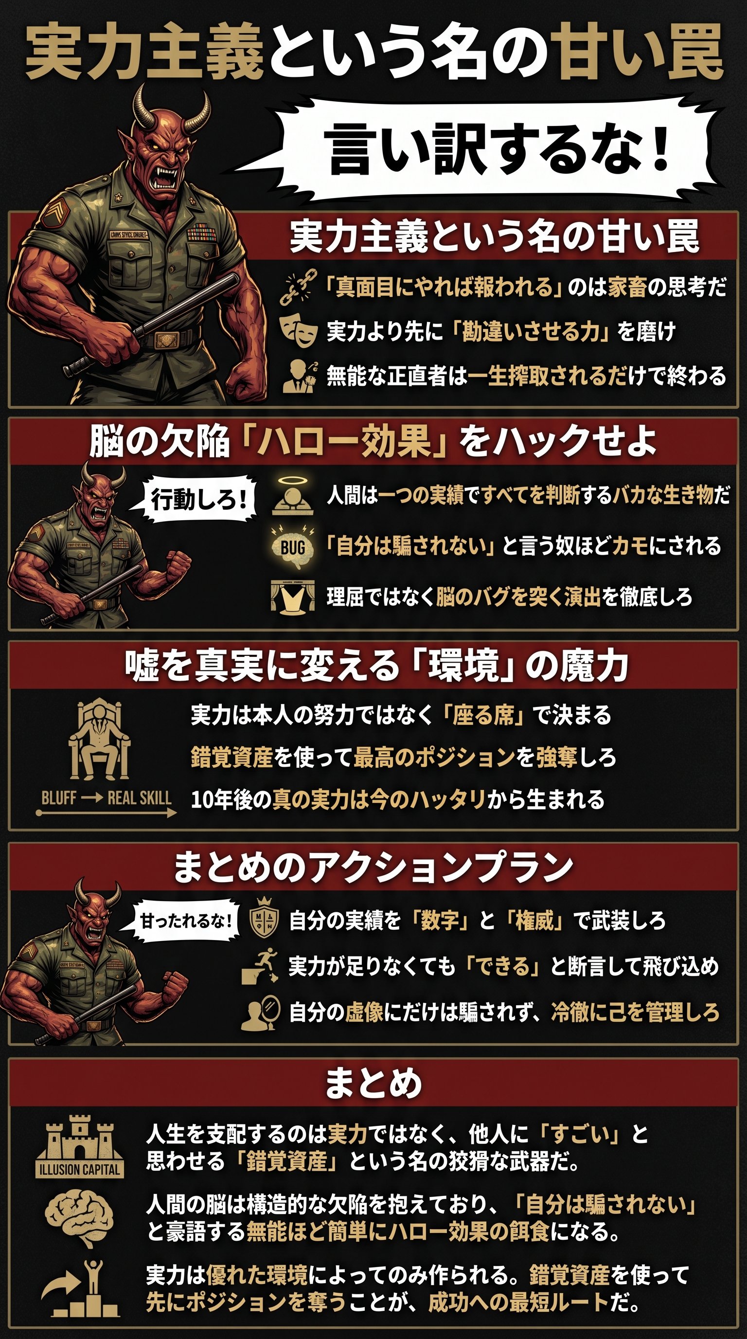 実力主義という名の甘い罠を要約 - 1分でわかるスライド要約 (manabi)