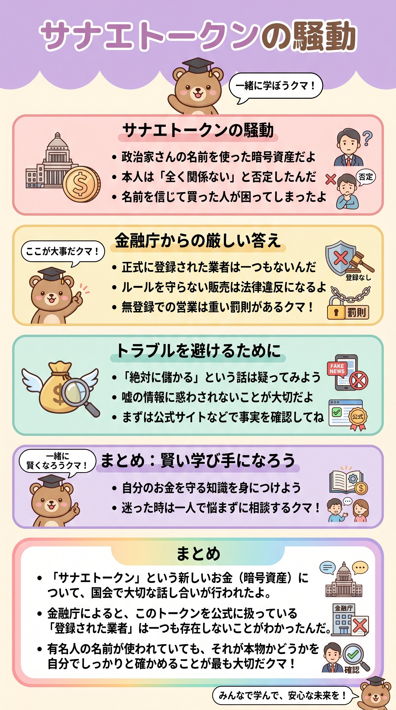 サナエトークンの騒動 - 1分でわかるスライド要約 (manabi)