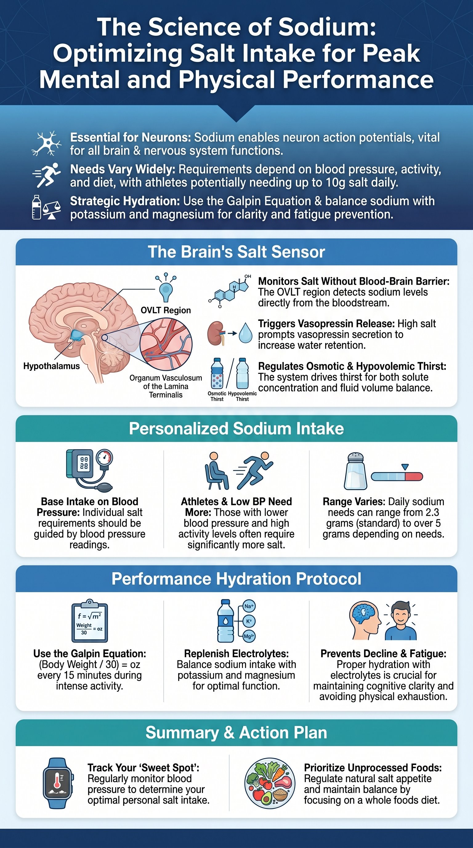 The Science of Sodium: Optimizing Salt Intake for Peak Mental and Physical Performance - 1分でわかるスライド要約 (manabi)