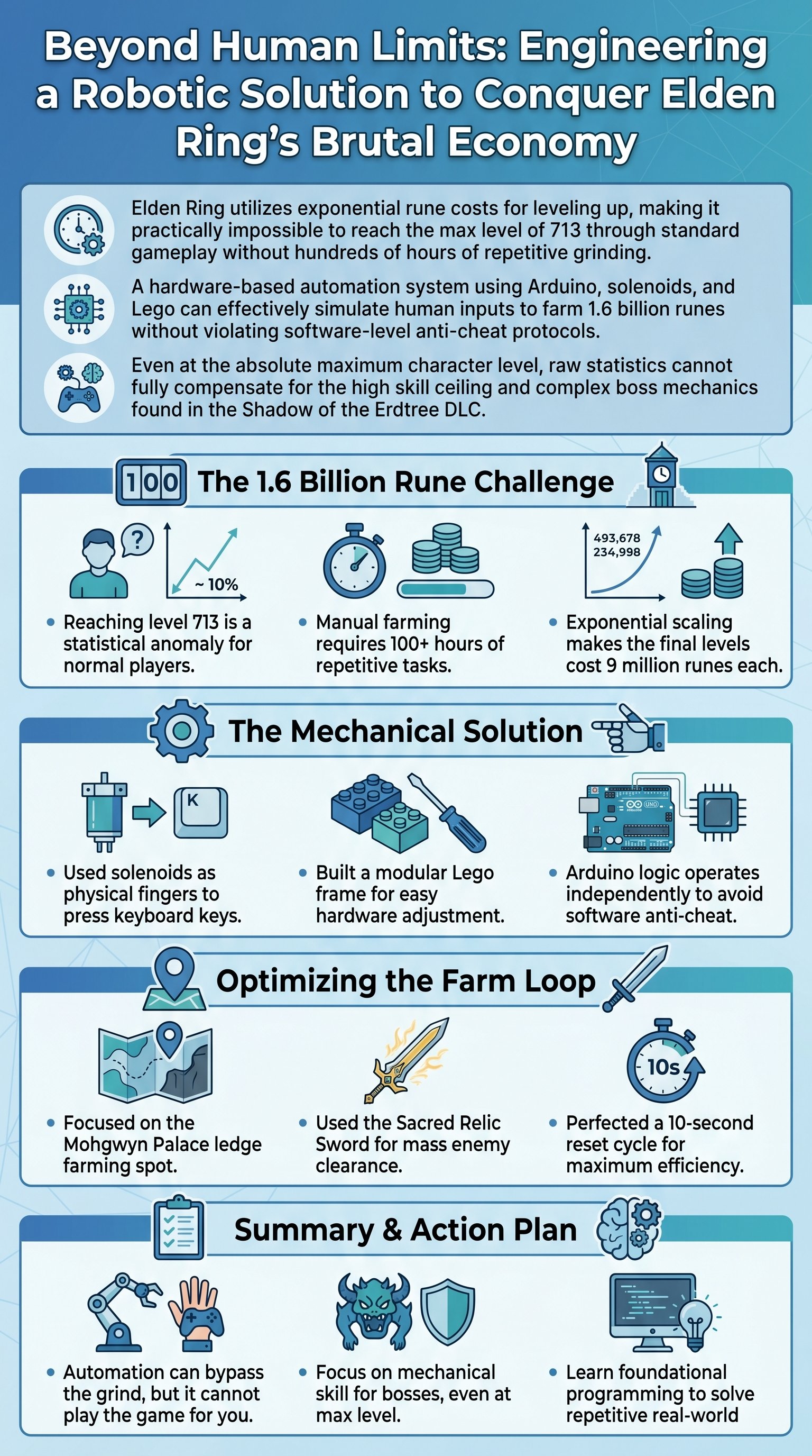 Beyond Human Limits: Engineering a Robotic Solution to Conquer Elden Ring's Brutal Economy - 1分でわかるスライド要約 (manabi)
