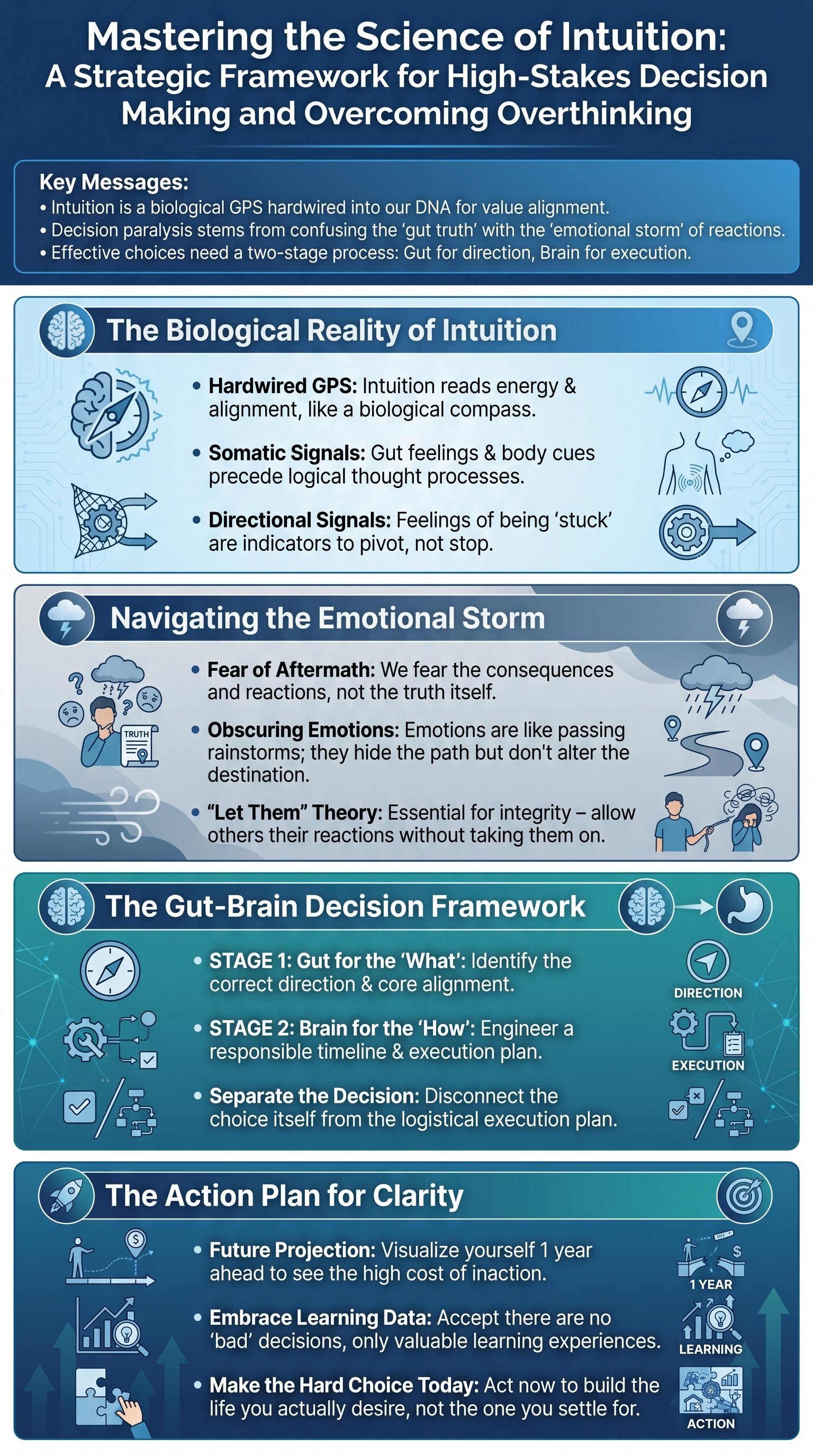 Mastering the Science of Intuition: A Strategic Framework for High-Stakes Decision Making and Overcoming Overthinking - 1分でわかるスライド要約 (manabi)