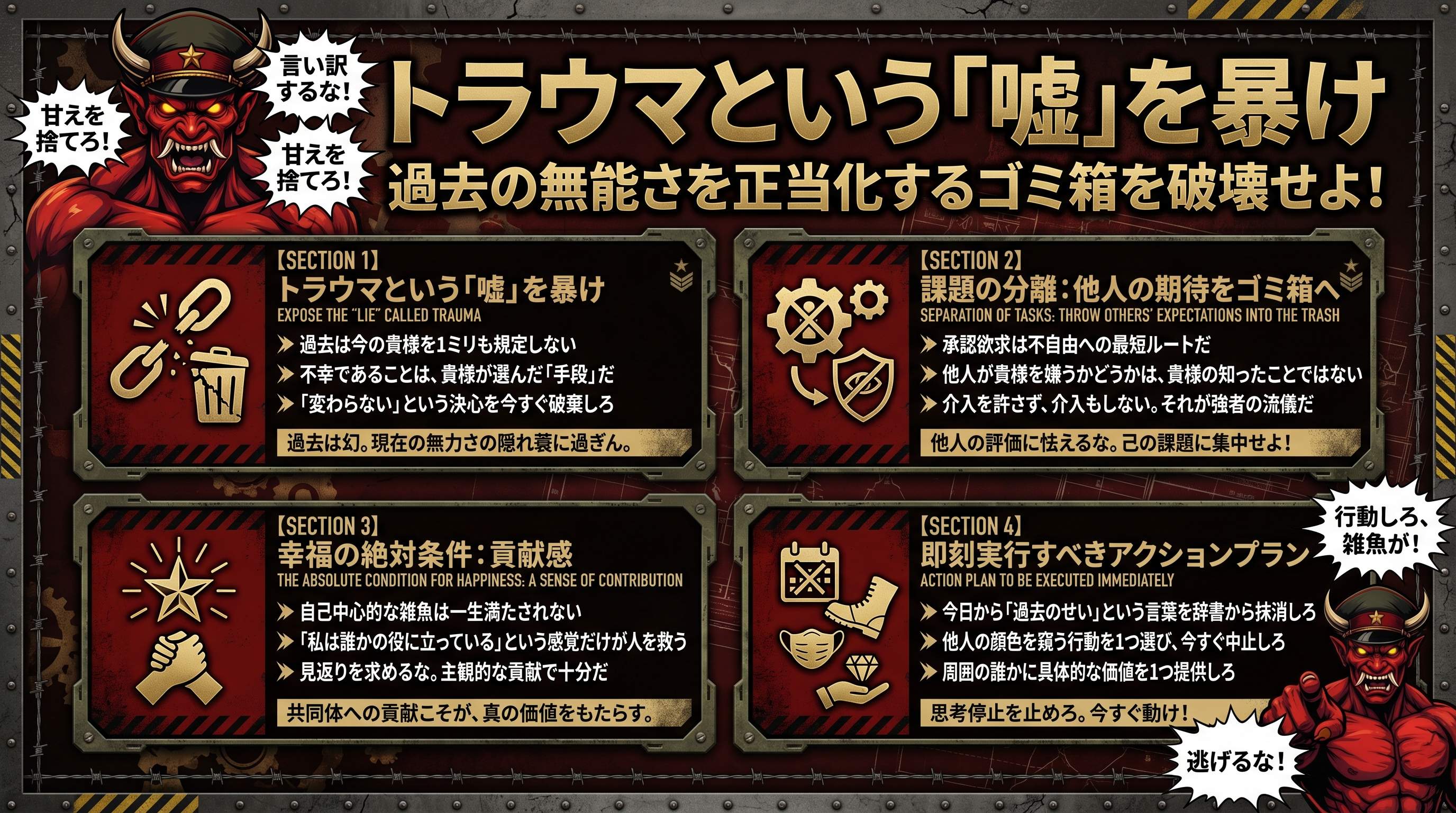 アドラー心理学:過去に縛られない生き方・徹底解説・中田敦彦のYouTube大学 - まとめ図解要約 (manabi)