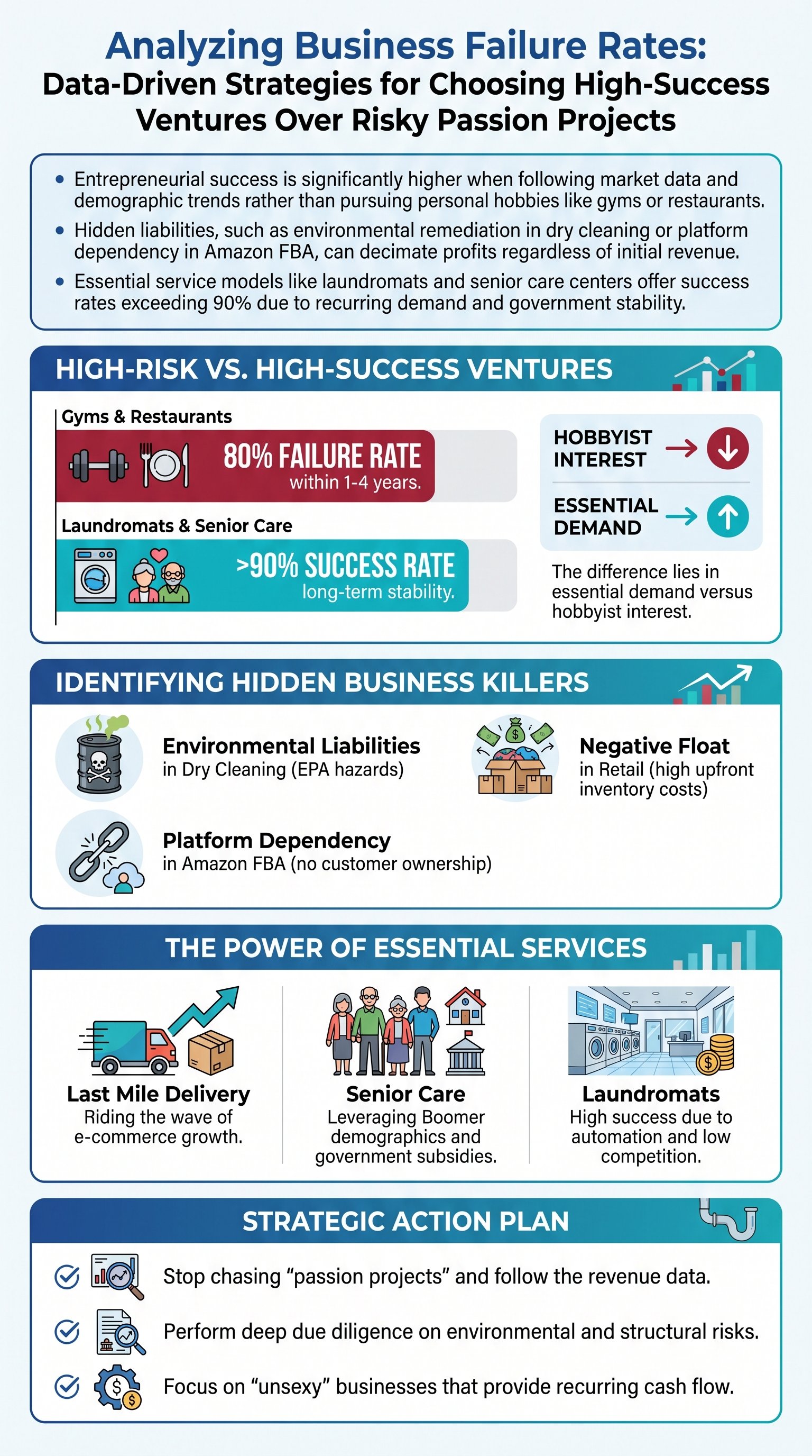 Analyzing Business Failure Rates: Data-Driven Strategies for Choosing High-Success Ventures Over Risky Passion Projects - 1分でわかるスライド要約 (manabi)