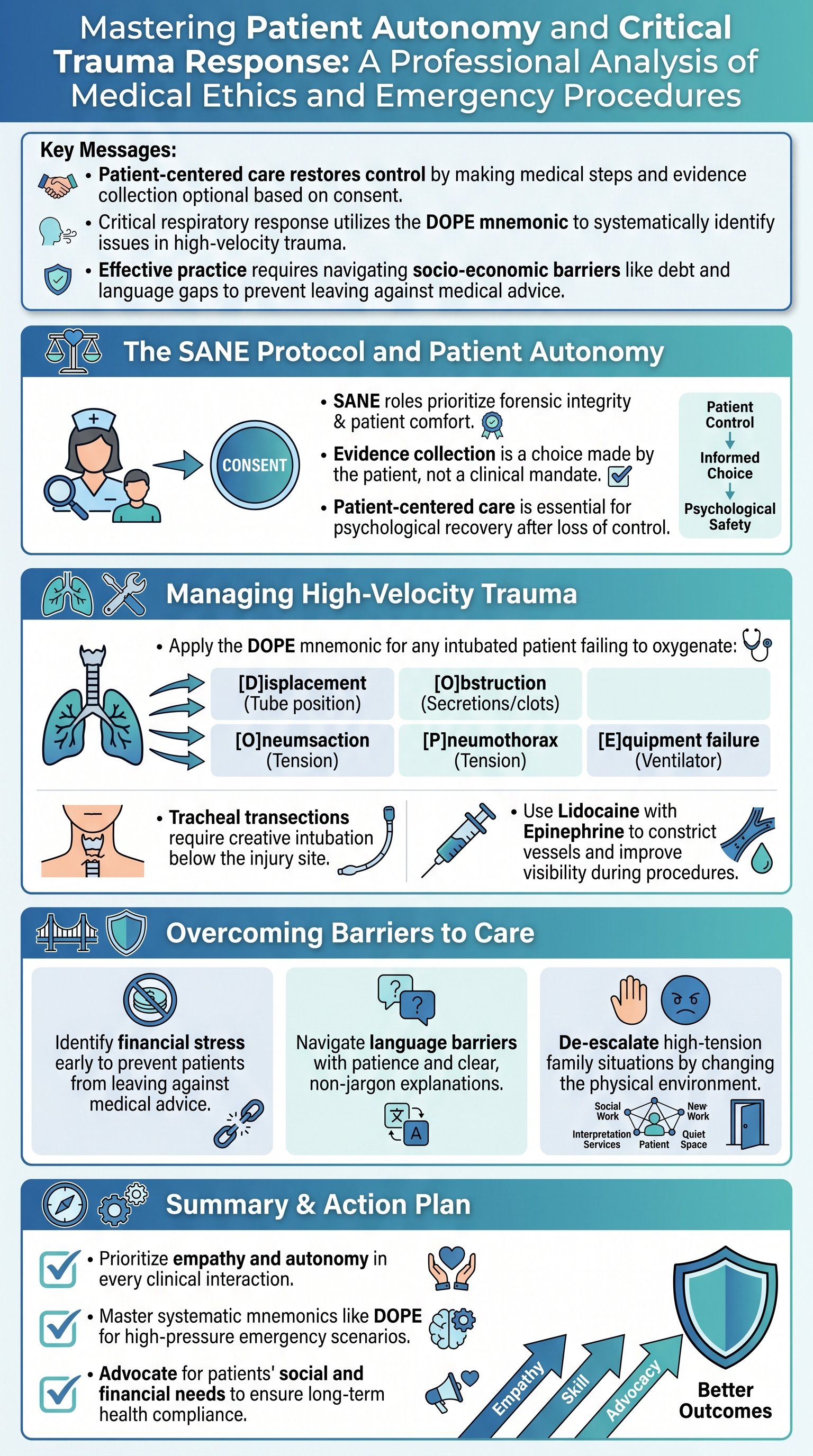 Mastering Patient Autonomy and Critical Trauma Response: A Professional Analysis of Medical Ethics and Emergency Procedures - 1分でわかるスライド要約 (manabi)