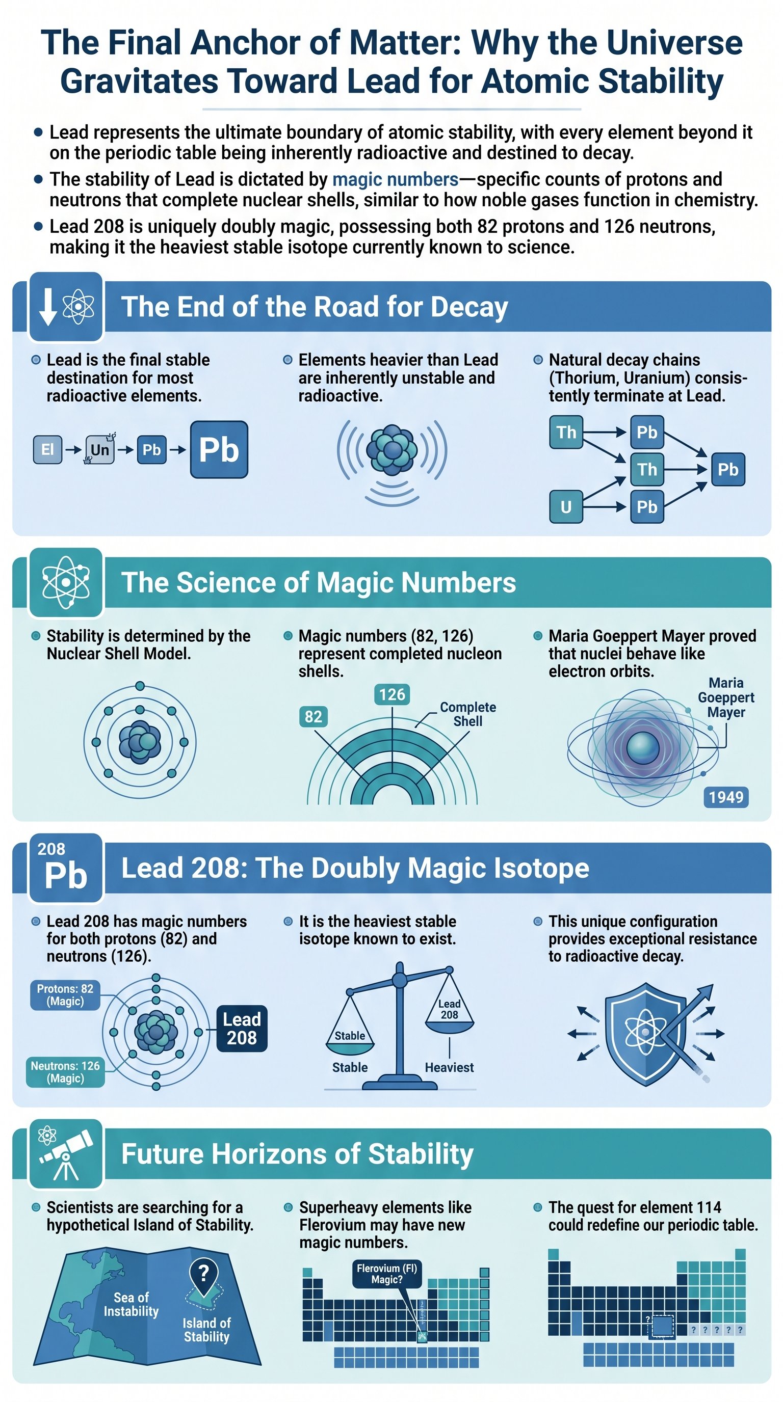 The Final Anchor of Matter: Why the Universe Gravitates Toward Lead for Atomic Stability - 1分でわかるスライド要約 (manabi)