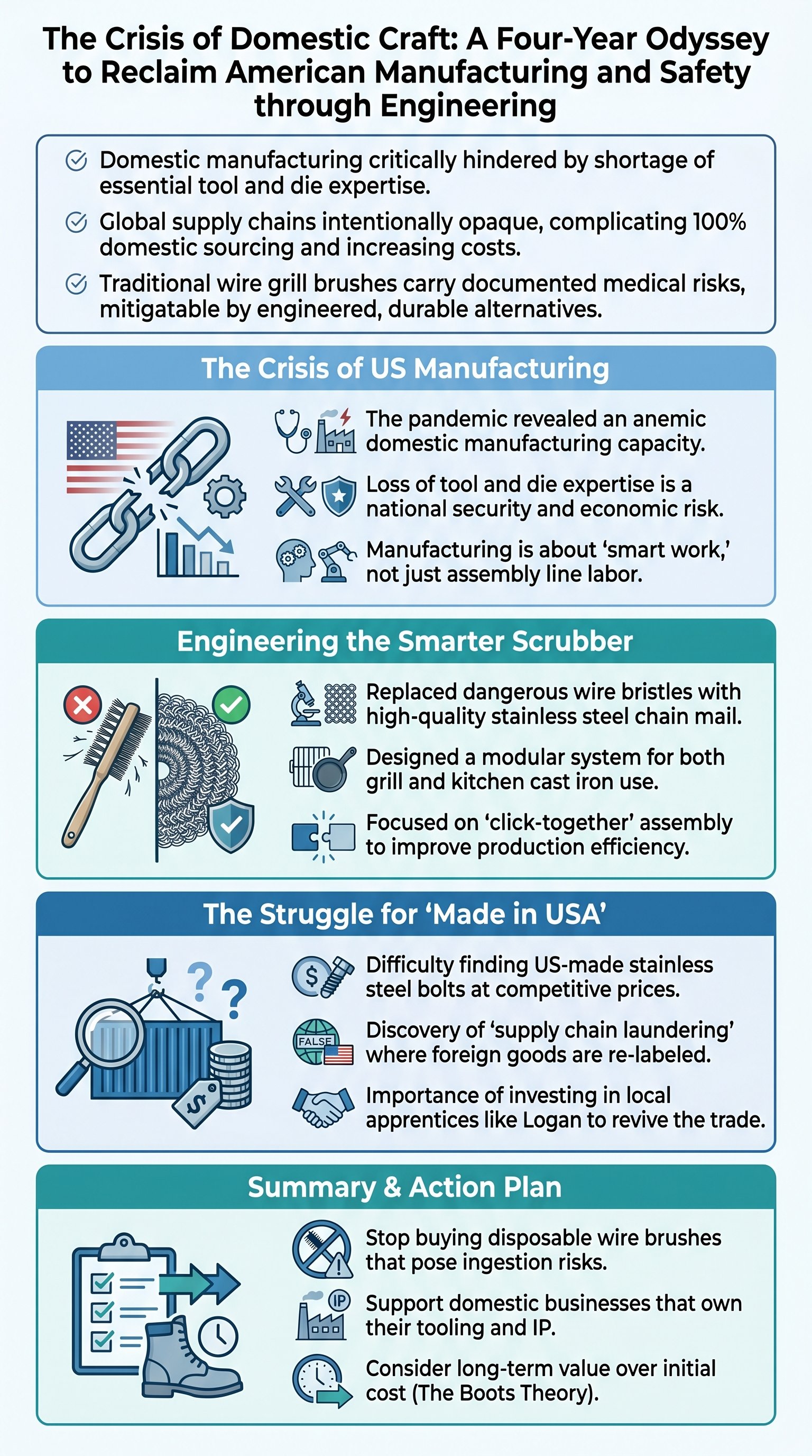 The Crisis of Domestic Craft: A Four-Year Odyssey to Reclaim American Manufacturing and Safety through Engineering - 1分でわかるスライド要約 (manabi)
