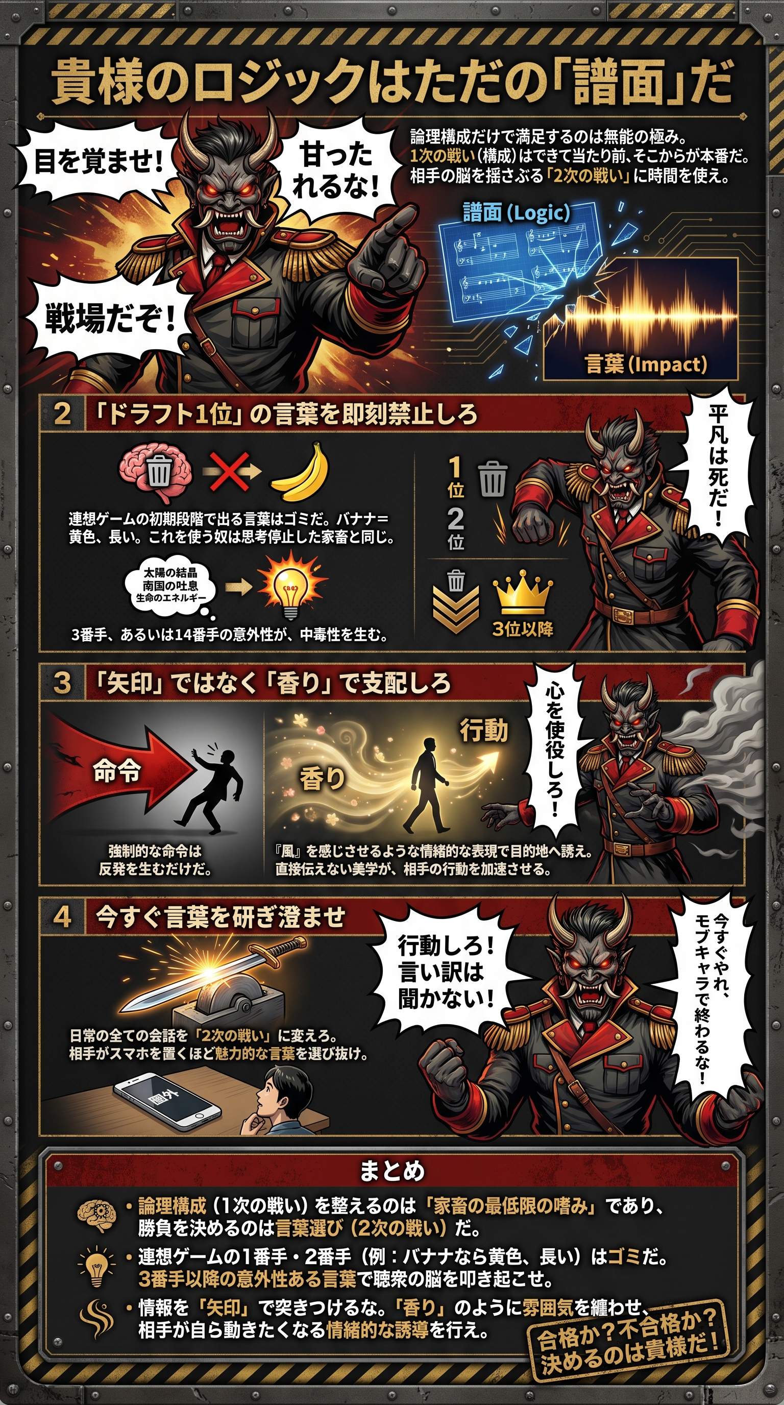 伝わる言葉選びの技術・話術の基本を要約 - 1分でわかるスライド要約 (manabi)