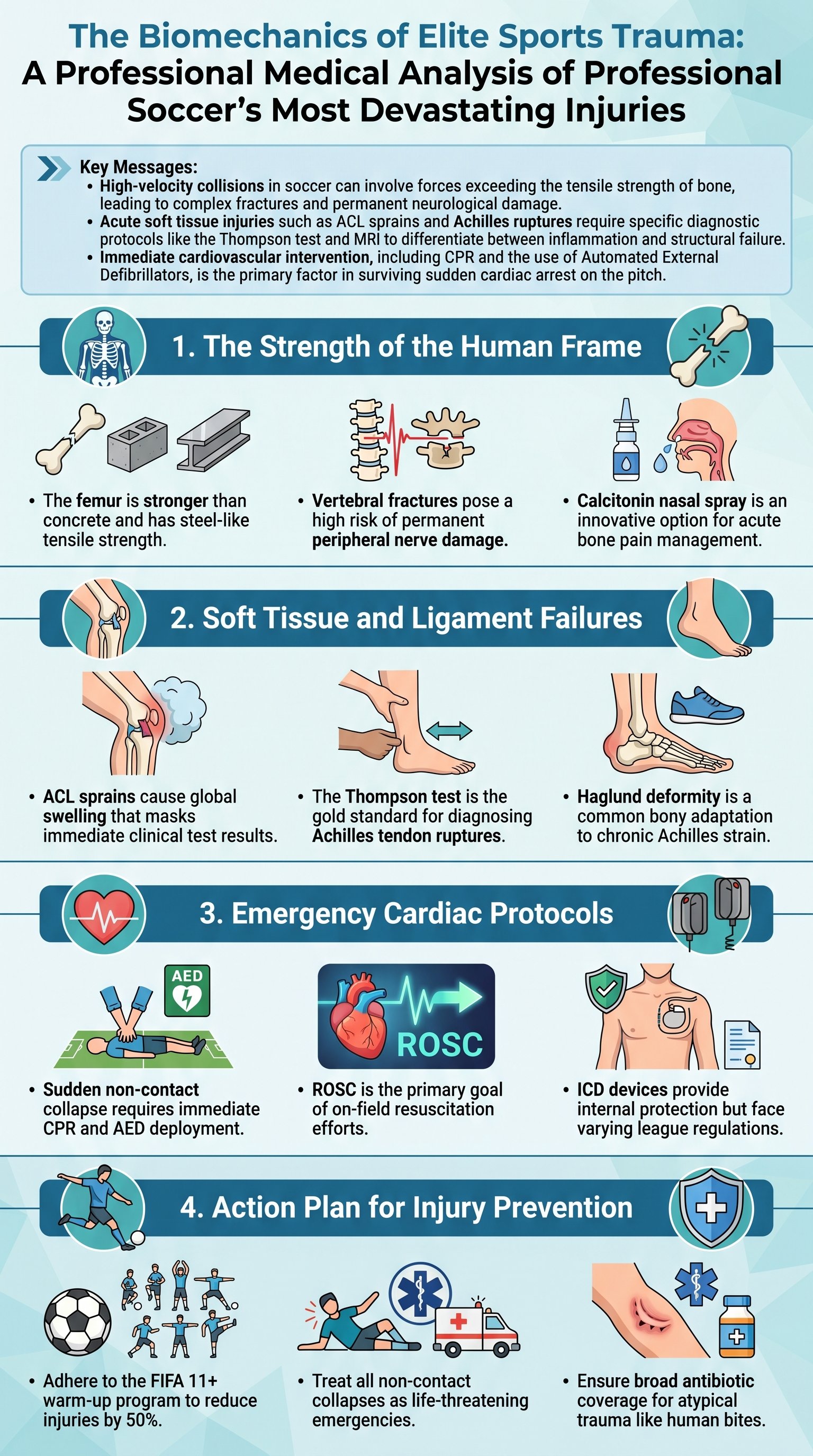 The Biomechanics of Elite Sports Trauma: A Professional Medical Analysis of Professional Soccer's Most Devastating Injuries - 1分でわかるスライド要約 (manabi)