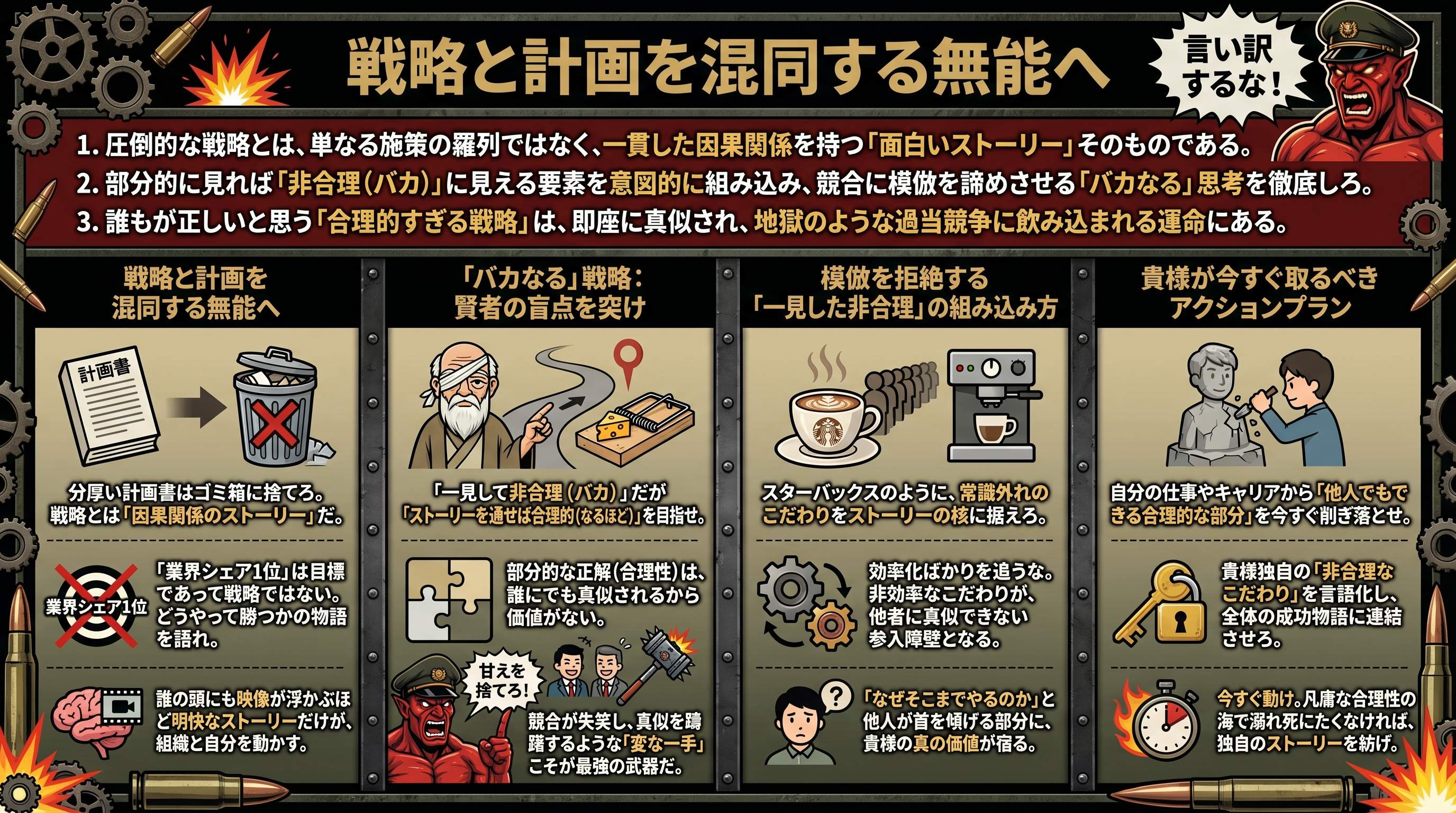 ストーリーとしての競争戦略:楠木建氏の提唱する経営の本質をサラタメさんが徹底解説 - まとめ図解要約 (manabi)