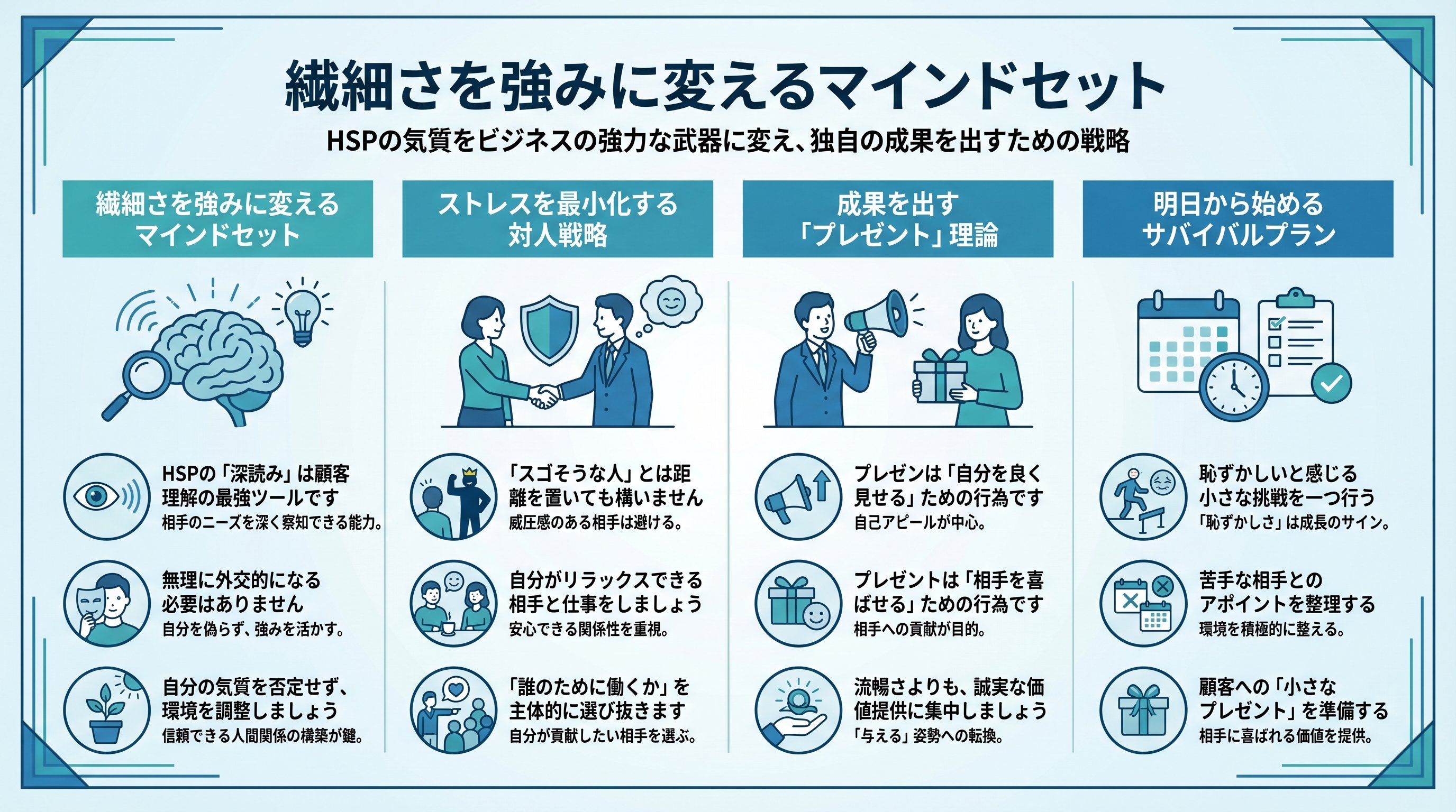 繊細さを強みに変えるマインドセット - まとめ図解要約 (manabi)