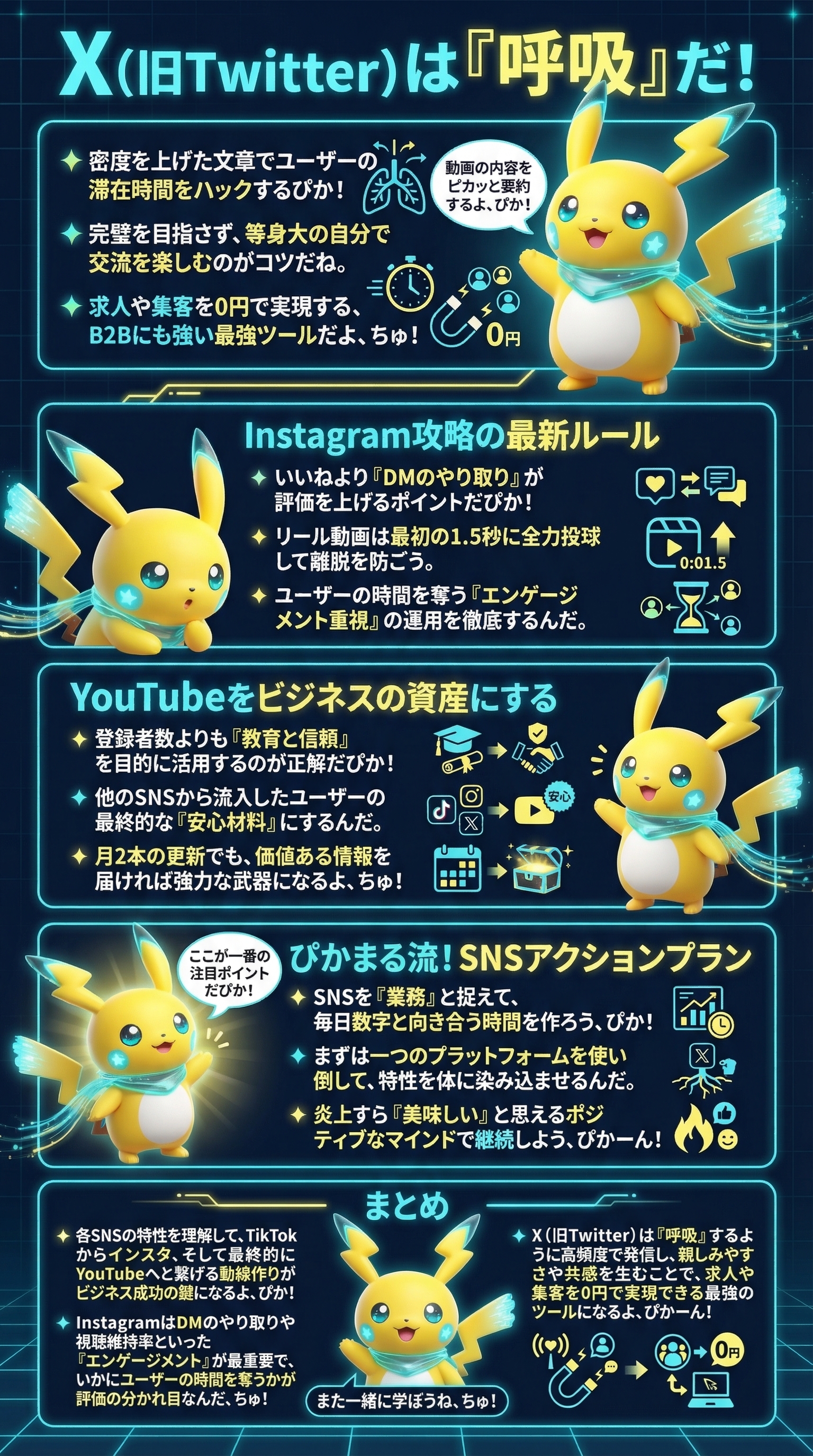 X(旧Twitter)は『呼吸』だ! - 1分でわかるスライド要約 (manabi)