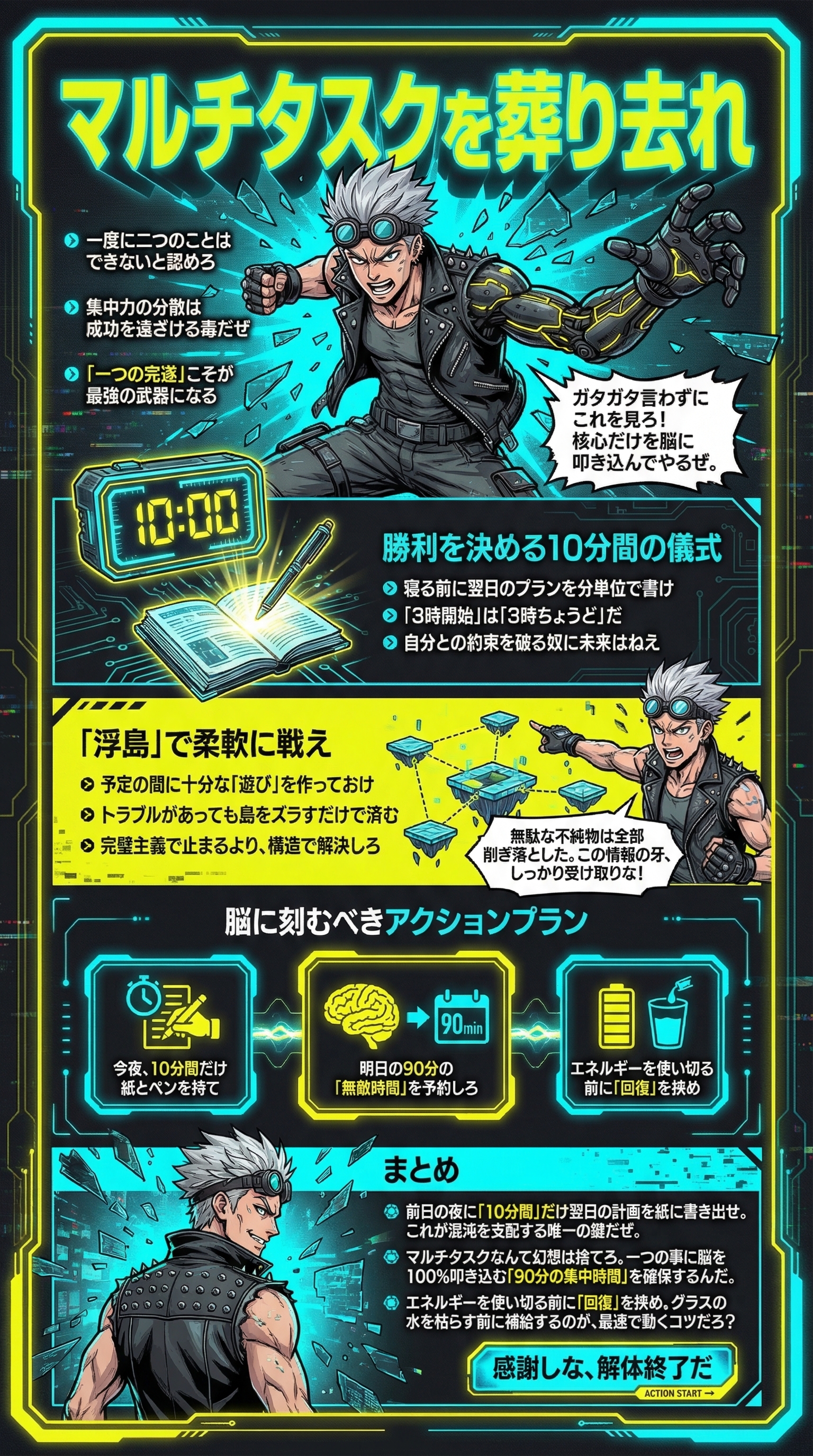 マルチタスクを葬り去れ - 1分でわかるスライド要約 (manabi)