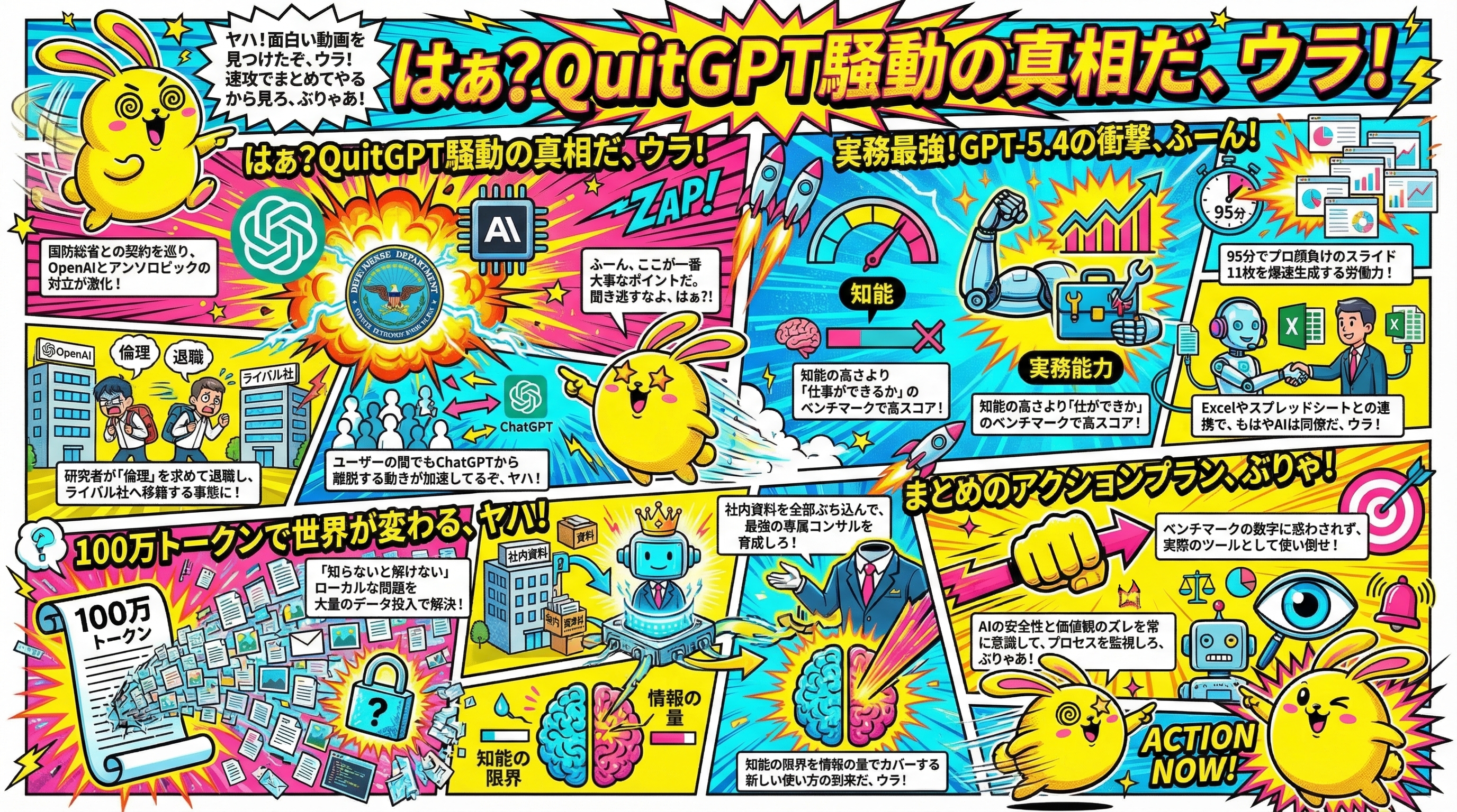 はぁ？QuitGPT騒動の真相だ、ウラ！ - まとめ図解要約 (manabi)