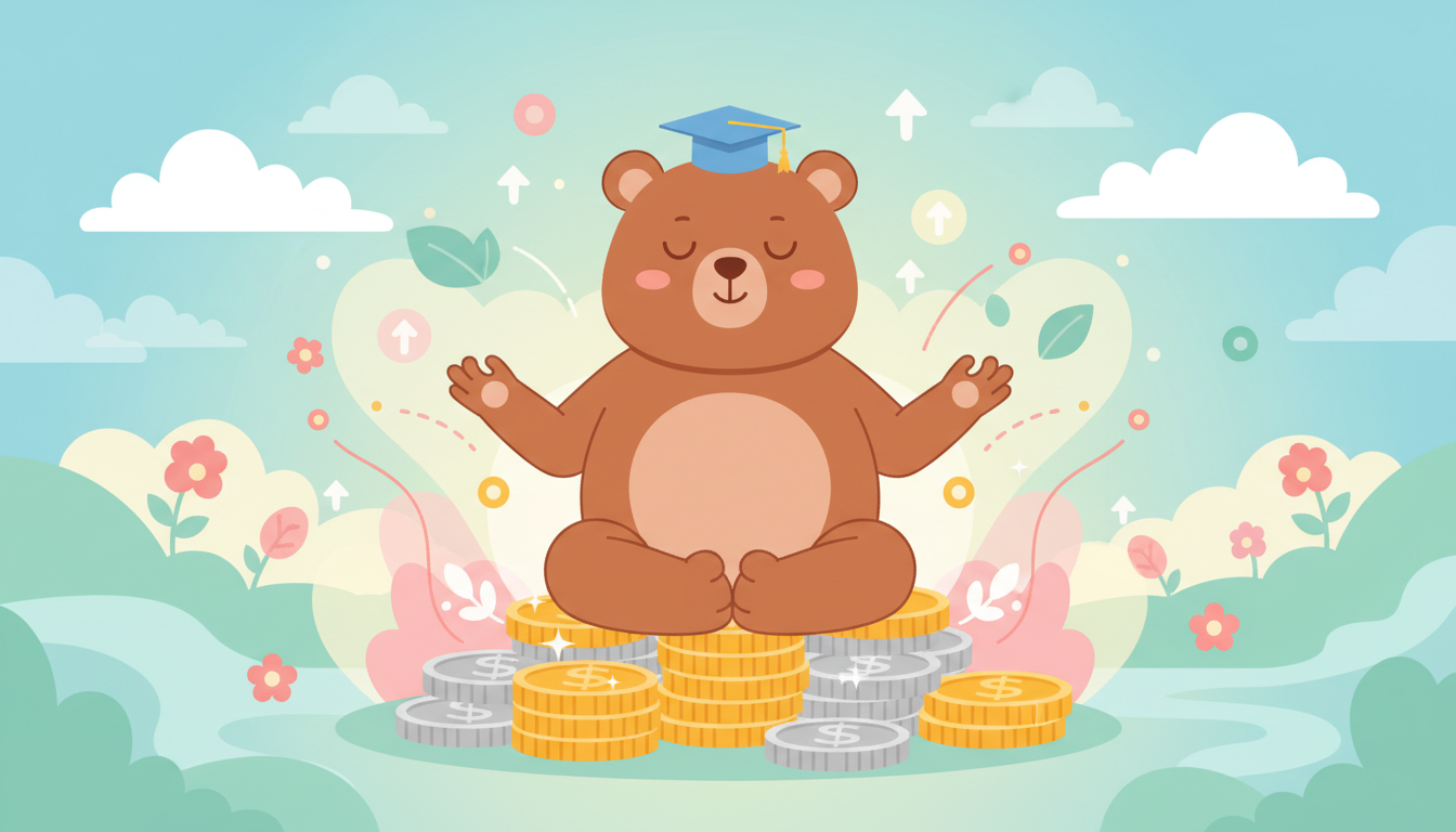 競争社会を卒業クマ！自分だけの幸せを見つける心の整え方 - 導入 イラスト