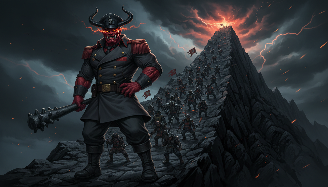 【識学流】「いい人」を辞めて組織を勝たせる。真のリーダーが被るべき『リーダーの仮面』の正体 - 導入 イラスト