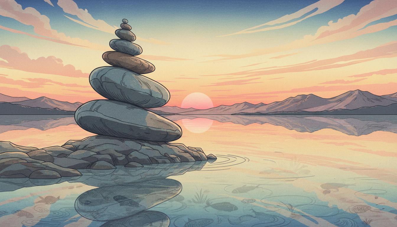 理論上は無限に届く？「積木を横にずらす問題」から学ぶ数学的思考と調和級数の驚異 - 導入 イラスト