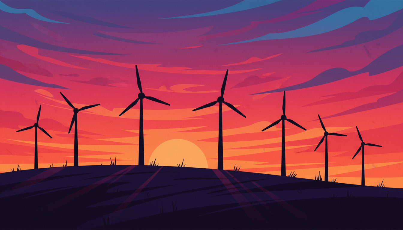 Balancing the Gust: Strategic Engineering and Infrastructure Solutions for Integrating Large-Scale Wind Energy into the Modern Grid - 導入 イラスト